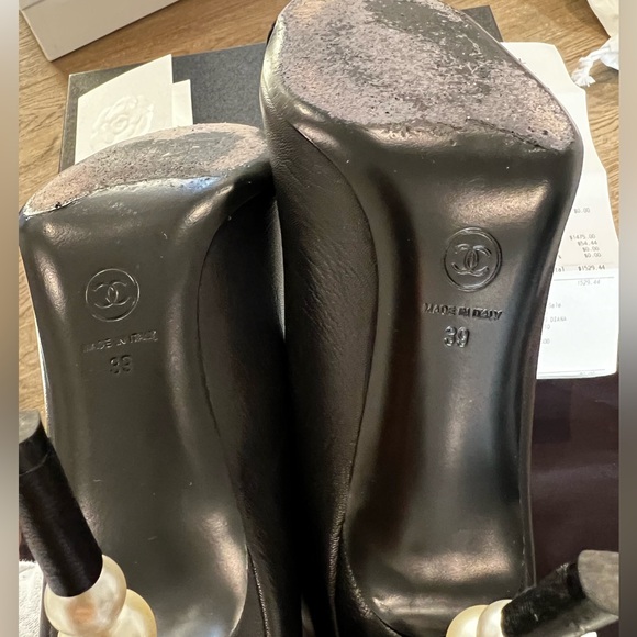 Chanel pumps heels with pearls size 39 black - Picture 7 of 9